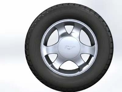 Wheels for scale model of famous ponycar 1999 3D print model