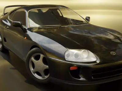 Toyota Supra MK4  Low-poly 3D model