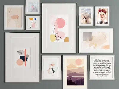 Art Frame 316 Low-poly 3D model