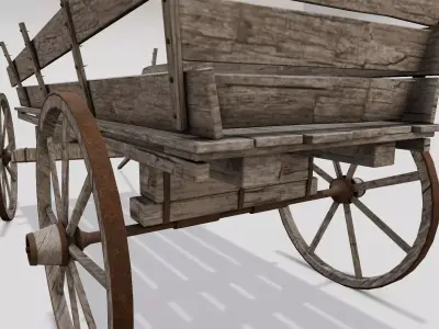 Cart 3D  Model Low-poly 3D model