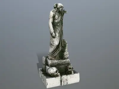 statue 5 Low-poly 3D model