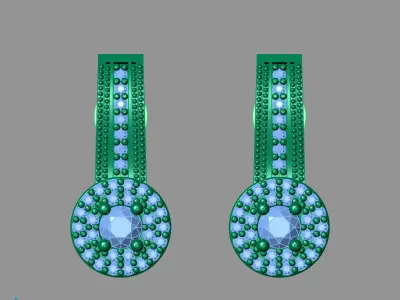 Women Earrings 3DM STL Womens Earring Renders 3D print models   3D print model 15