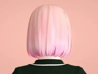 jk girl high school girl cool girl 3D model