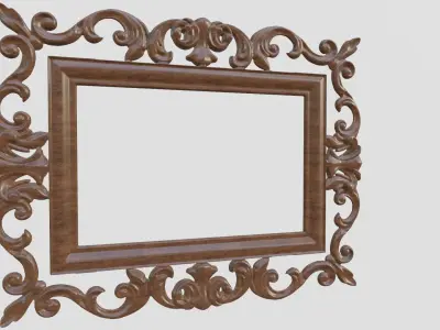 Wood Carved Frame 3D print model