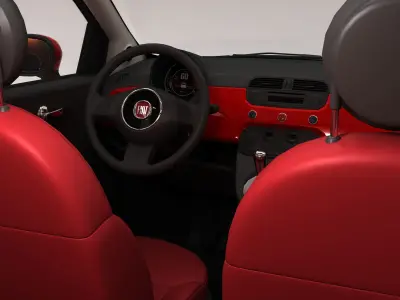 Fiat 500 3D model by Prestations3d