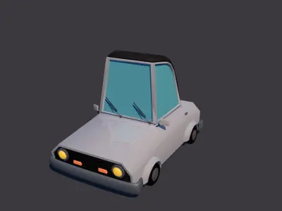 Low Poly Car Model TE-043 Low-poly 3D model