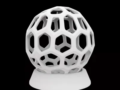 Lattice Sphere Sculpture 3D Printable Model 3D print model