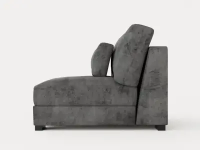 Dubai Mid Module Velvet Low-poly 3D model