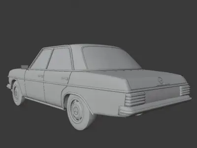 Mercedes Benz W115 Car Low-poly 3D model
