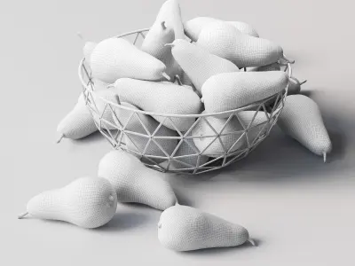 Pears set 3D model