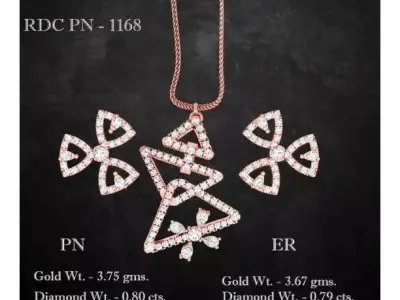 Pendant Earrings combo - 1168 3D print model