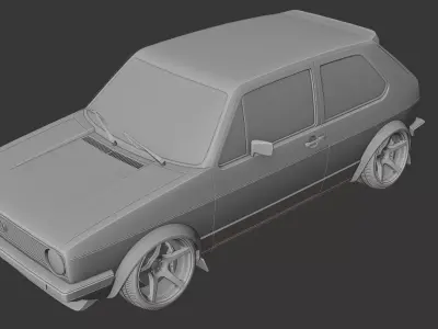 Volkswagen Golf mk1 3D print model