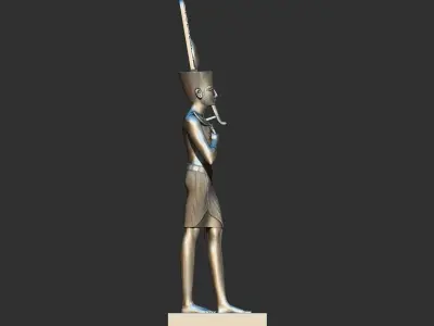 Statue of the Egyptian god Amun-Re Pharaoh Figurine 3d model 3D print model