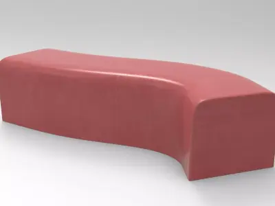 Safi Bench Low-poly 3D model