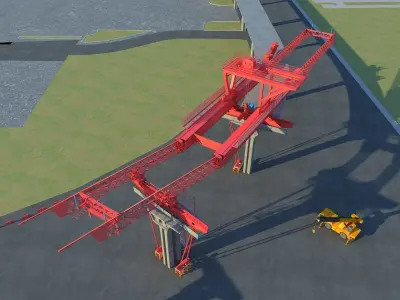 Overhead Crane 3D model