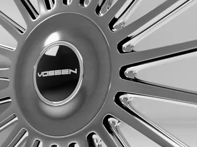 Vossen HF-8 car ring Low-poly 3D model