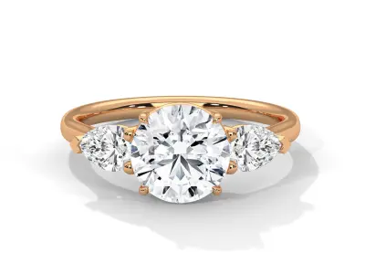 solitaire ring with detail images and 360 render videos 7 3D print model