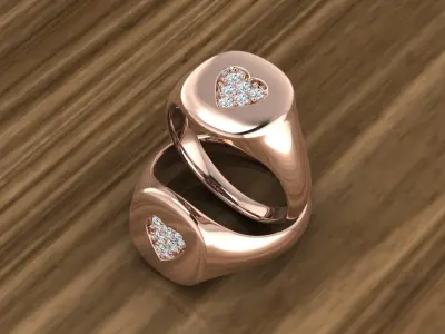 Diamond Jewelry Ring 3D print model 13