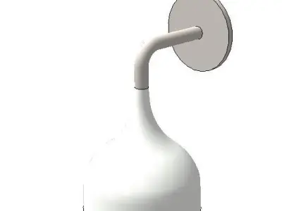 wall downlighter 14cm dia shade Low-poly 3D model