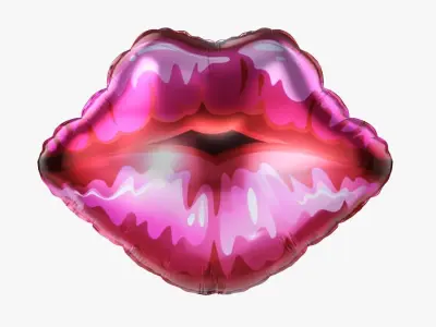Foil balloon lips 3D model