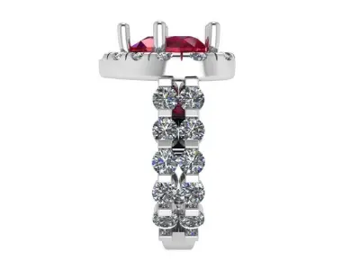 Heart Halo Ring 4007 3D print model