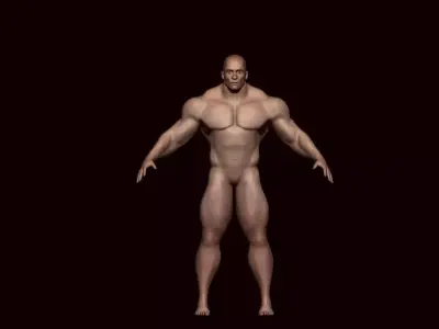 base mesh male  Low-poly 3D model