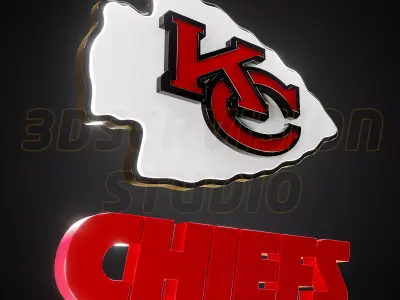 Kansas City Chiefs logo - Cinematic - 3D print 3D model