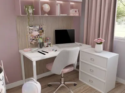 Kids Room 1 Blender Scene 3D model