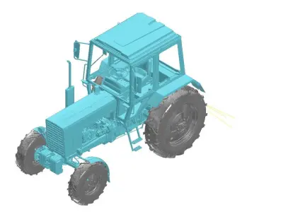 MTZ-80 tractor 3D model