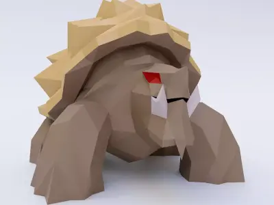 Old turtle 3d model  Low-poly 3D model