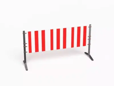 Barricade barrier 3D model