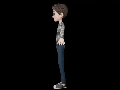 Cartoon Man - FULLY RIGGED Low-poly 3D model