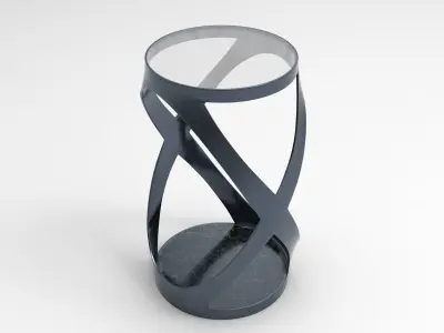 Hourglass Side Table Low-poly 3D model