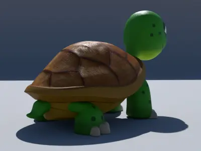 3d cartoon turtle 3D model