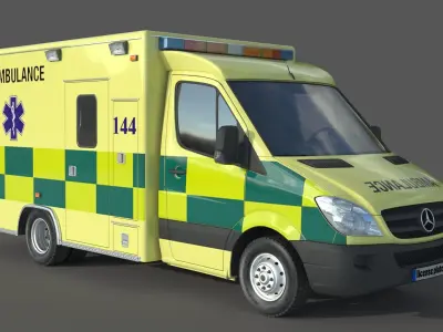 ercedes Benz Sprinter 516 CDI GSF RTW Krankenwagen Ambulance 3D model