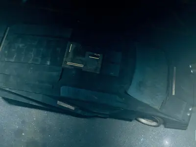 Retro Futuristic Cyberpunk Car Low-poly 3D model