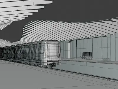 Stockholm metro station III 3D model