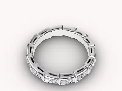 BULGARI - SERPENTI VIPER - RING - FULL DIAMOND PAVING 3D print model