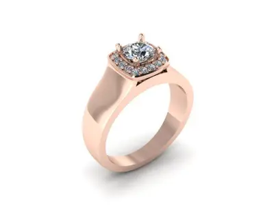 Jewelry Diamond Ring 3D print model 32