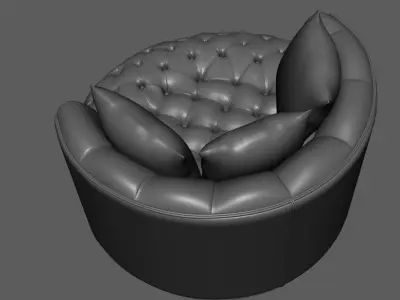 Mid Poly  Sofa 3D model