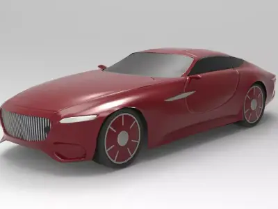 Mercedes Maybach Low Poly Low-poly 3D model