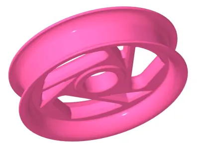 Tricycle Wheel Rim 3D print model