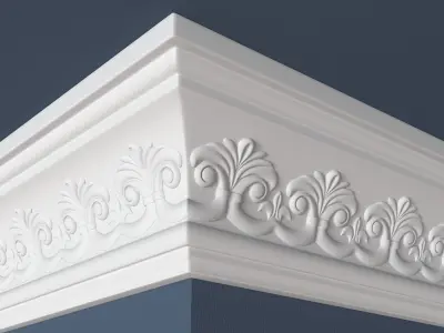 Decorative Crown Molding 3D model 17