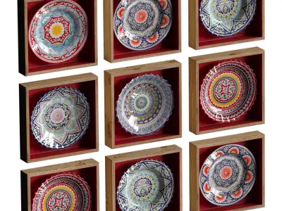 Set of eastern dishes 3D model