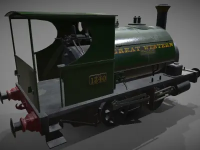 Avonside 0-4-0st TROJAN Low-poly 3D model