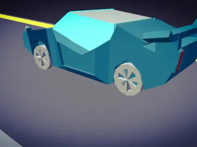 Car Gas Low-poly 3D model