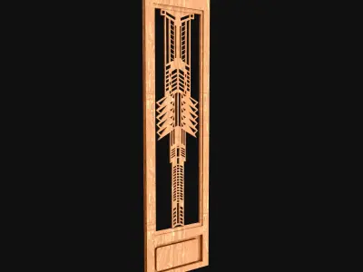Wood Decorative Panel 3D model
