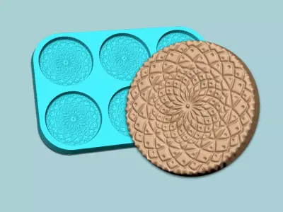 Cookie Mould 06 - Biscuit Silicon Molding 3D print model