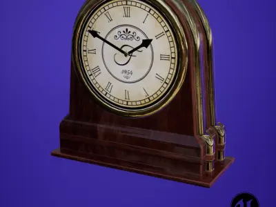 Desk Clock VR Ready Free low-poly 3D model