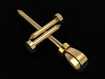 Nail Cross Pendant 3D print model